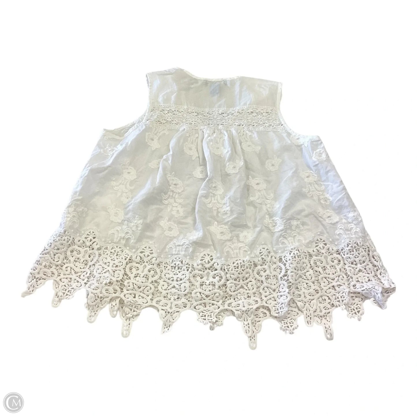 Top Sleeveless By Karen Kane In White, Size: M
