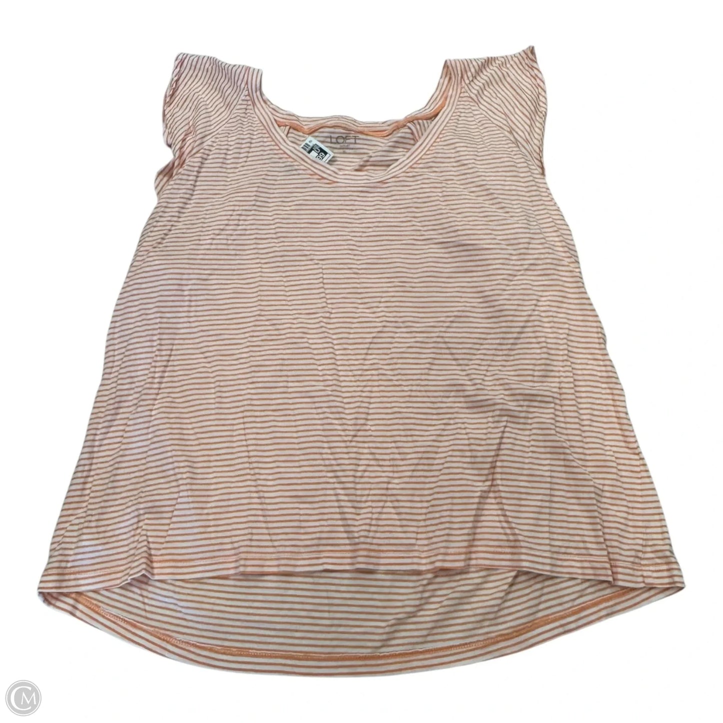 Top Sleeveless By Loft In Striped Pattern, Size: Xl