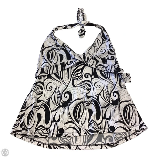 Top Sleeveless By Studio 1940 In Black & White, Size: Xl