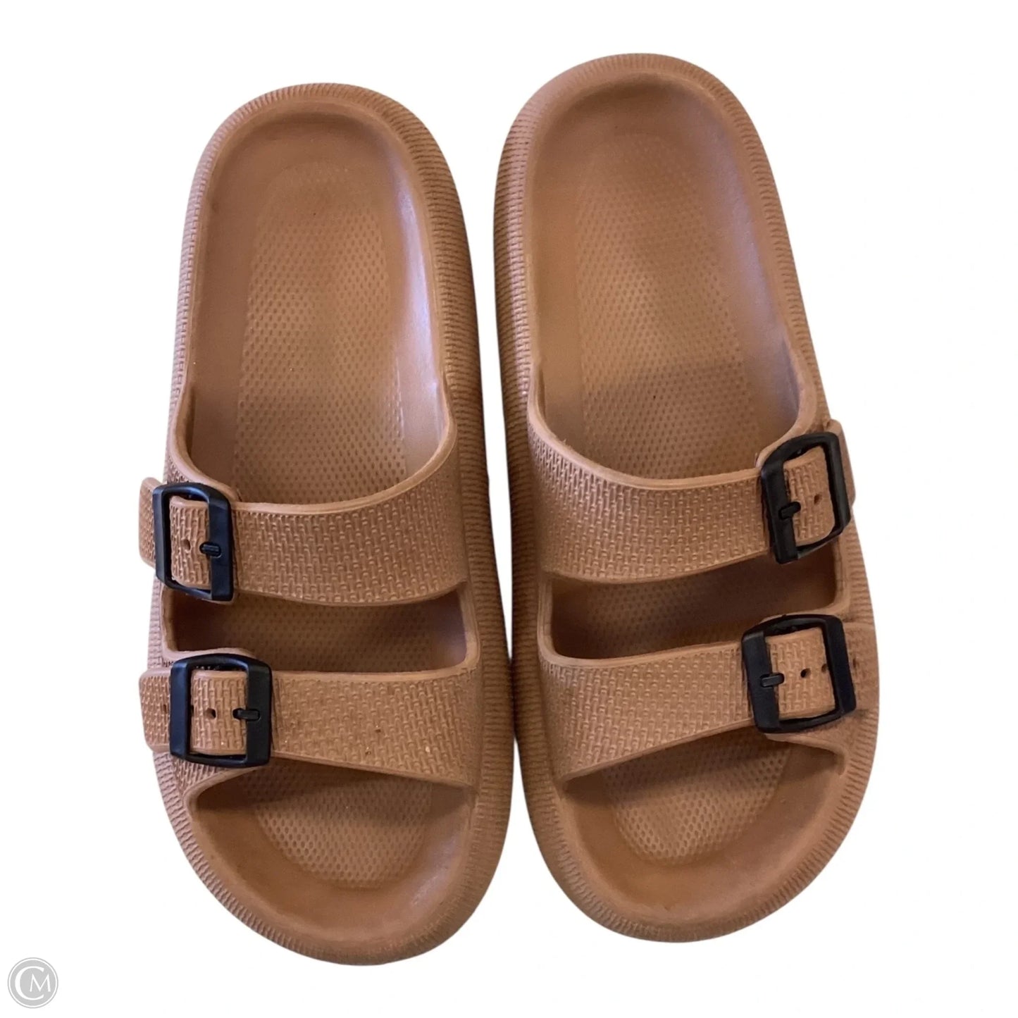 Sandals Heels Platform By Clothes Mentor In Brown, Size: 10