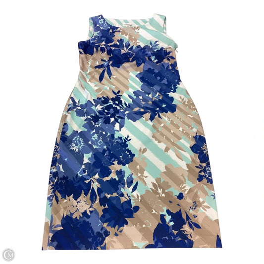 Dress Casual Short By Calvin Klein In Blue & Brown, Size: 10