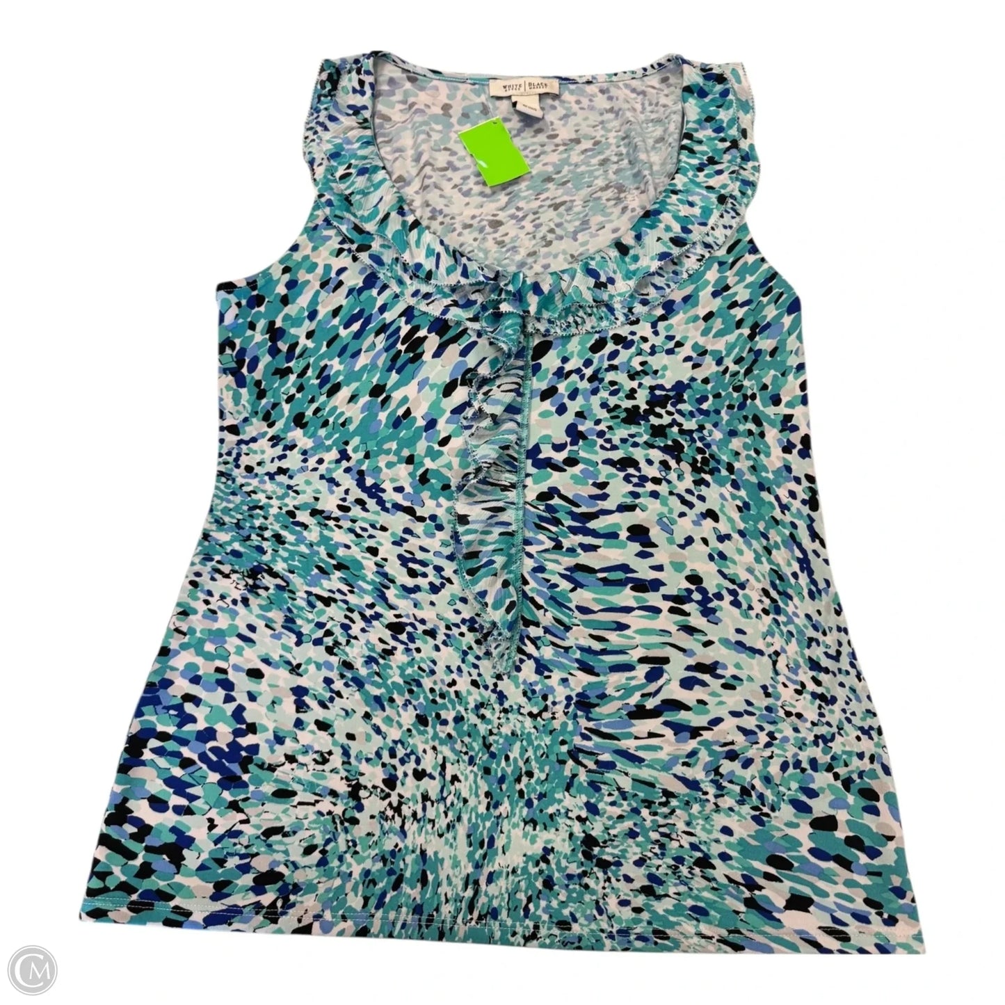 Top Sleeveless By White House Black Market In Blue & White, Size: M