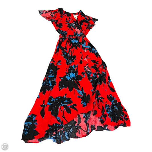 Dress Casual Short By Calvin Klein In Blue & Red, Size: 6