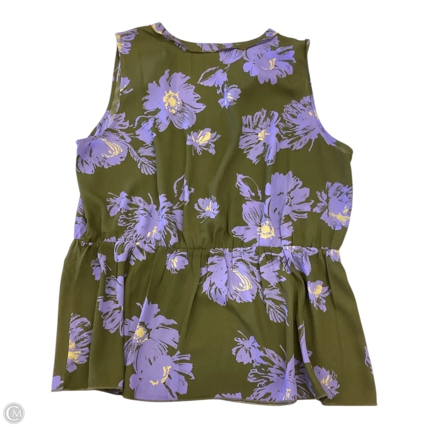 Top Sleeveless By Cabi In Green & Purple, Size: M