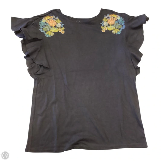 Top Short Sleeve By Loft In Navy, Size: Xxsp