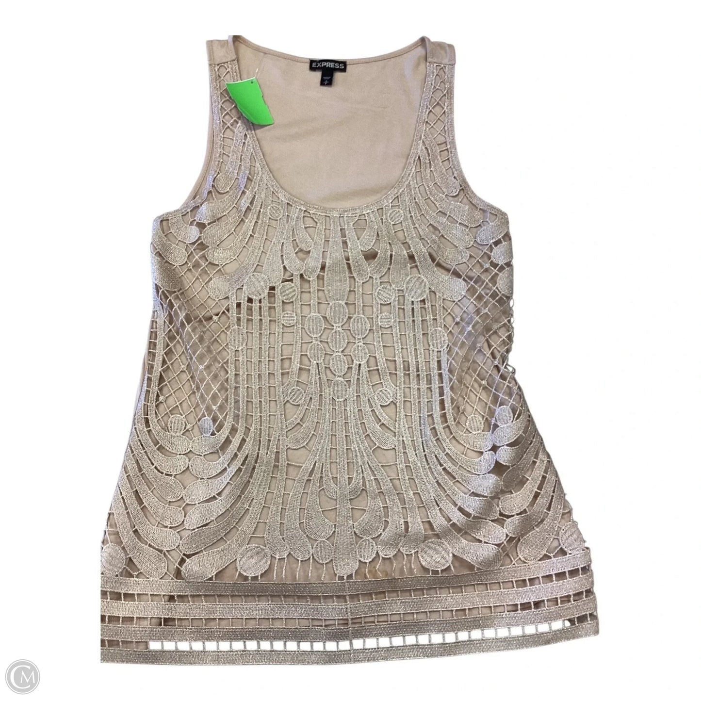 Top Sleeveless By Express In Rose Gold, Size: S