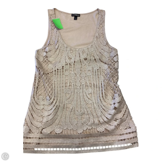 Top Sleeveless By Express In Rose Gold, Size: S