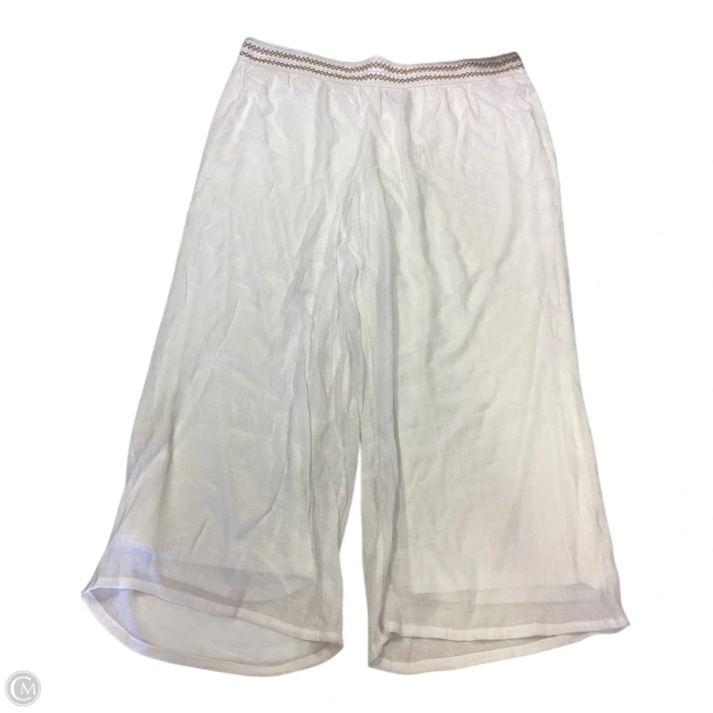 Pants Wide Leg By Jm Collections In White, Size: 3x