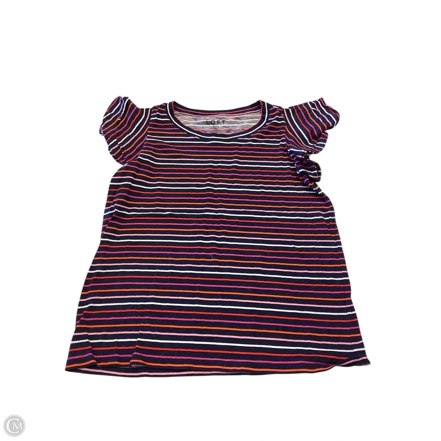 Top Sleeveless By Loft In Striped Pattern, Size: S