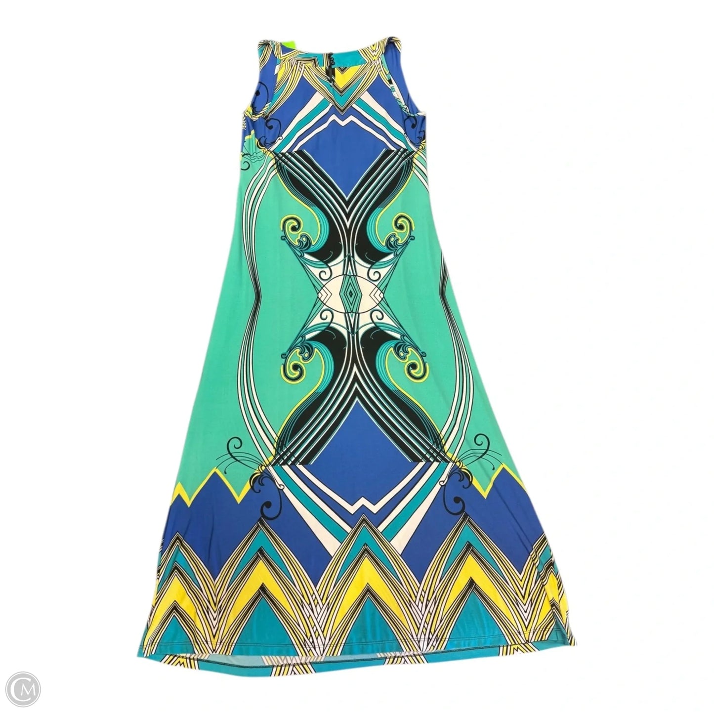Dress Casual Maxi By Ny Collection In Blue & Green, Size: 2x