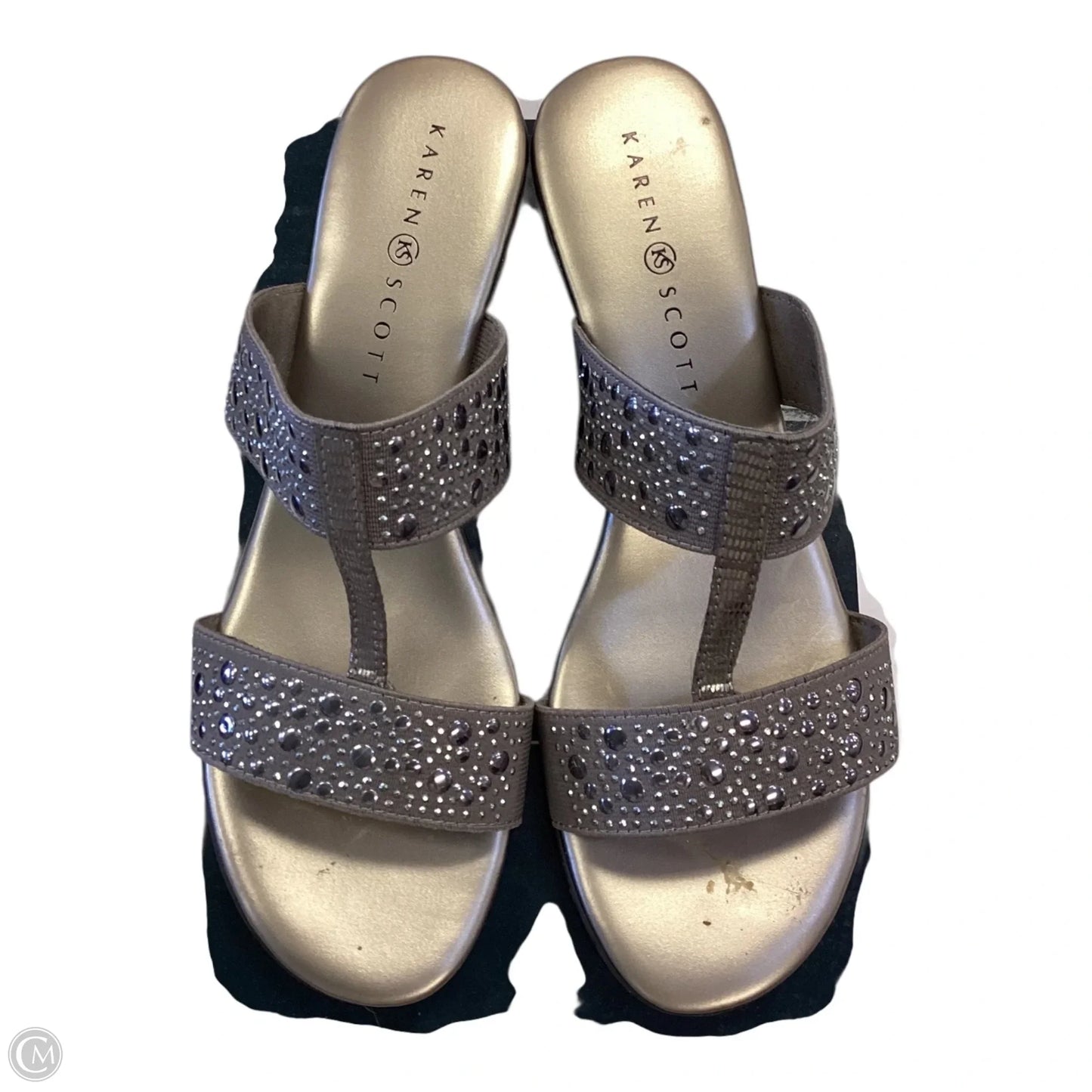 Shoes Heels Block By Karen Scott In Grey, Size: 8