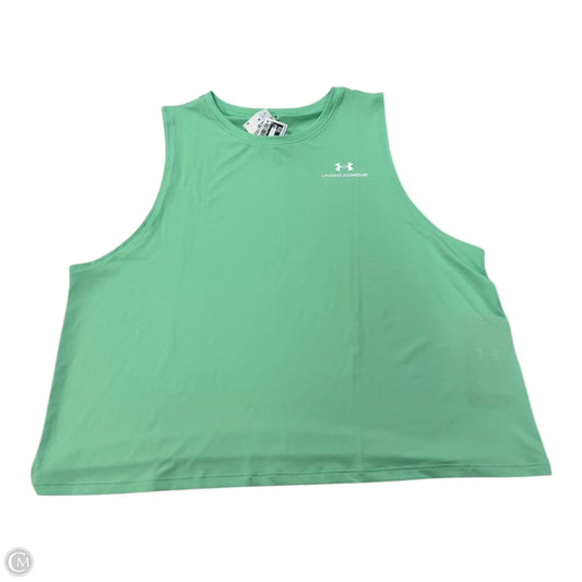 Top Sleeveless By Under Armour In Green, Size: L