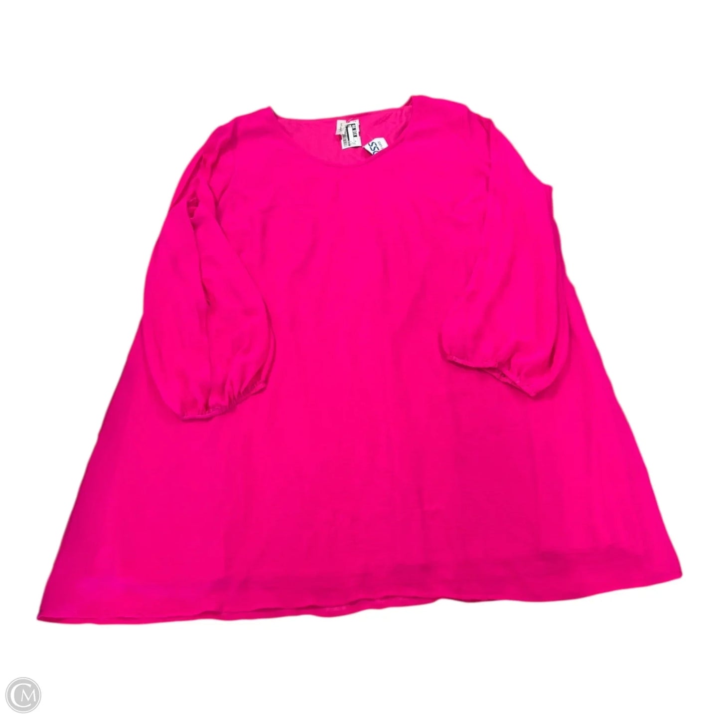 Top Long Sleeve By Tacera In Pink, Size: 3x