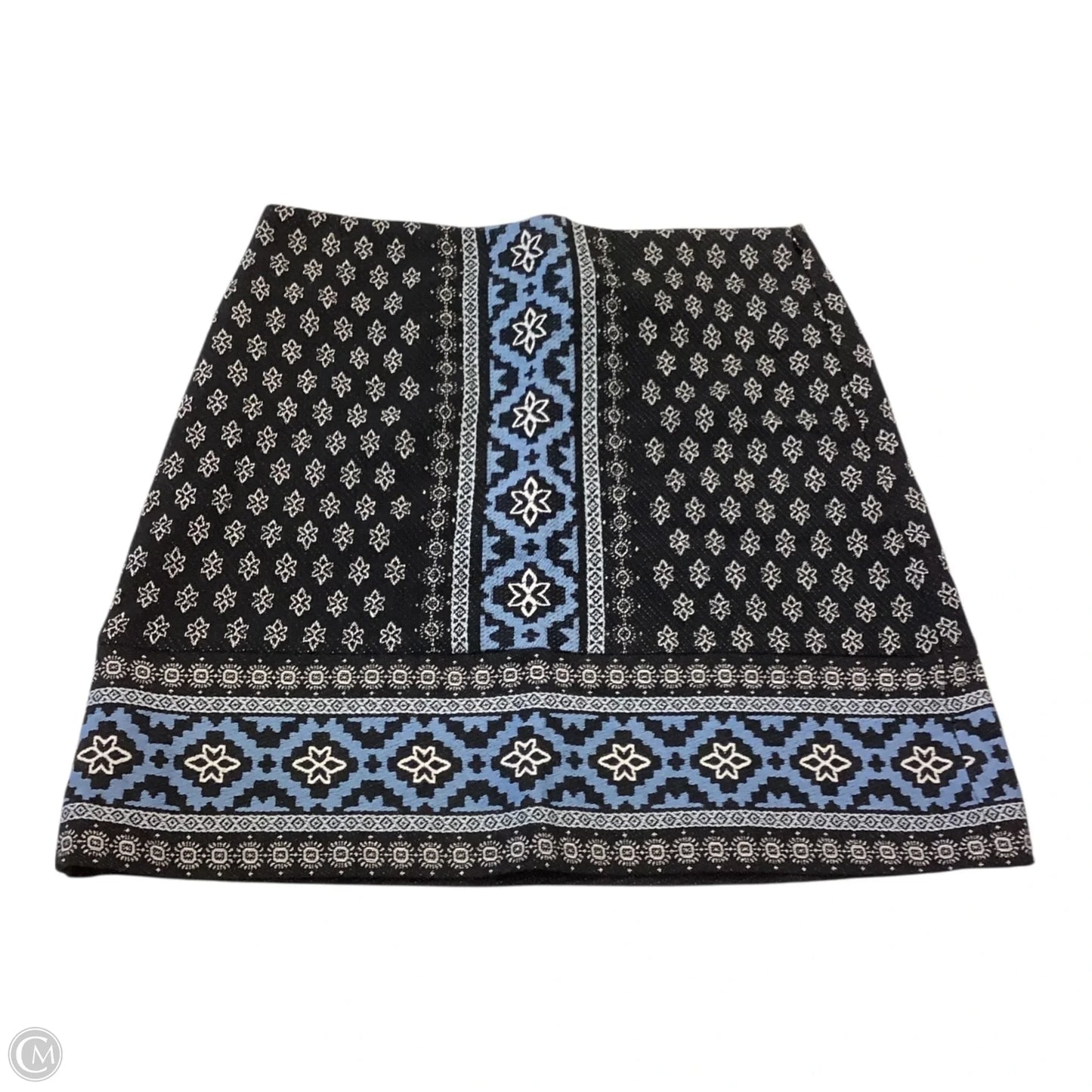 Skirt Mini & Short By Loft In Black & Blue, Size: 6