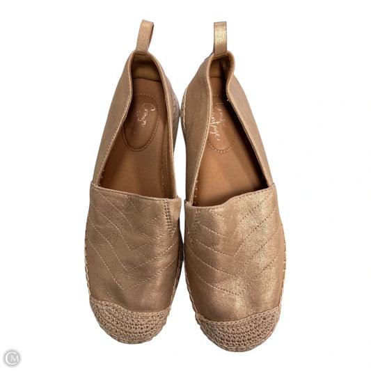 Shoes Heels Platform By Crown Vintage In Gold, Size: 8