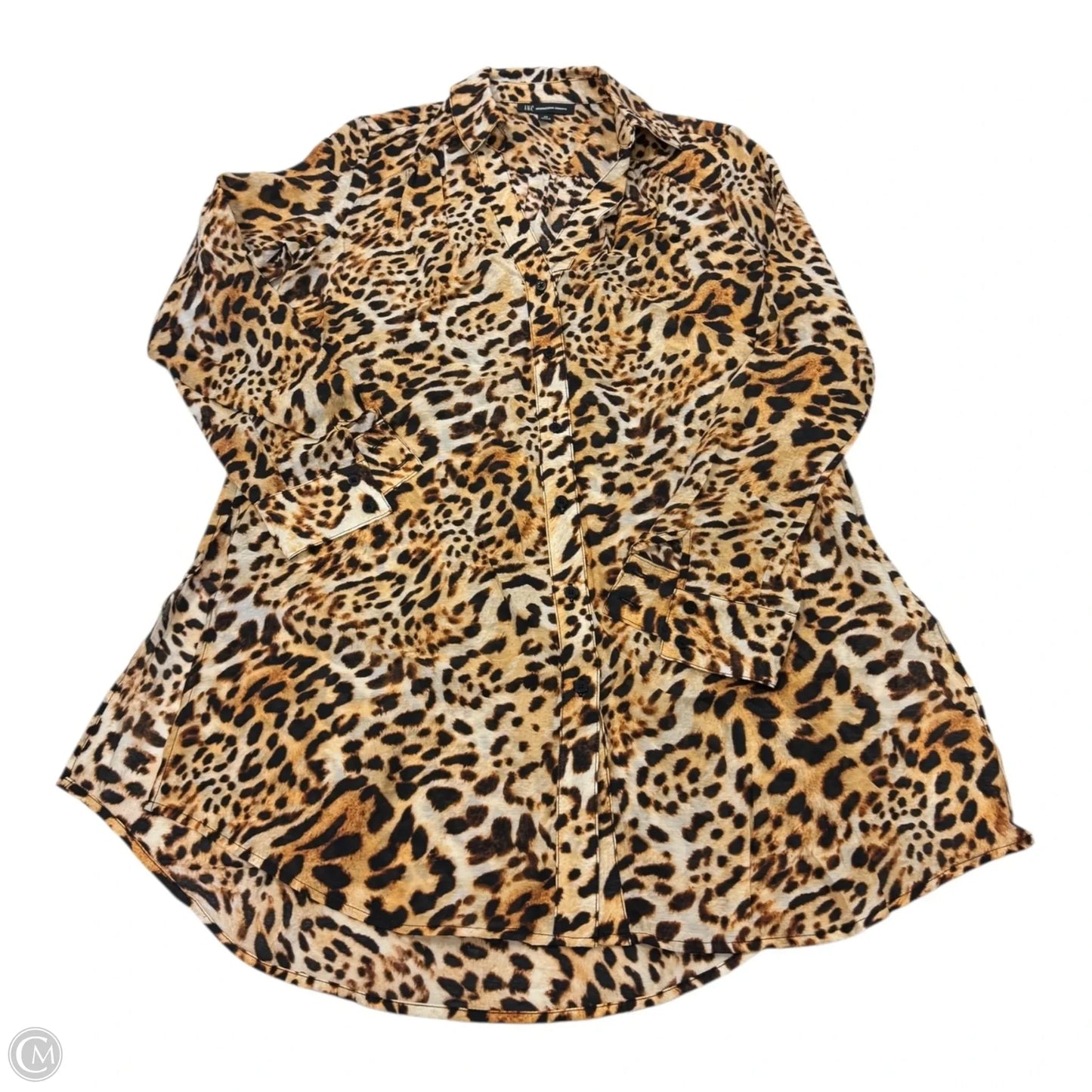 Top Long Sleeve By Inc In Animal Print, Size: Xs