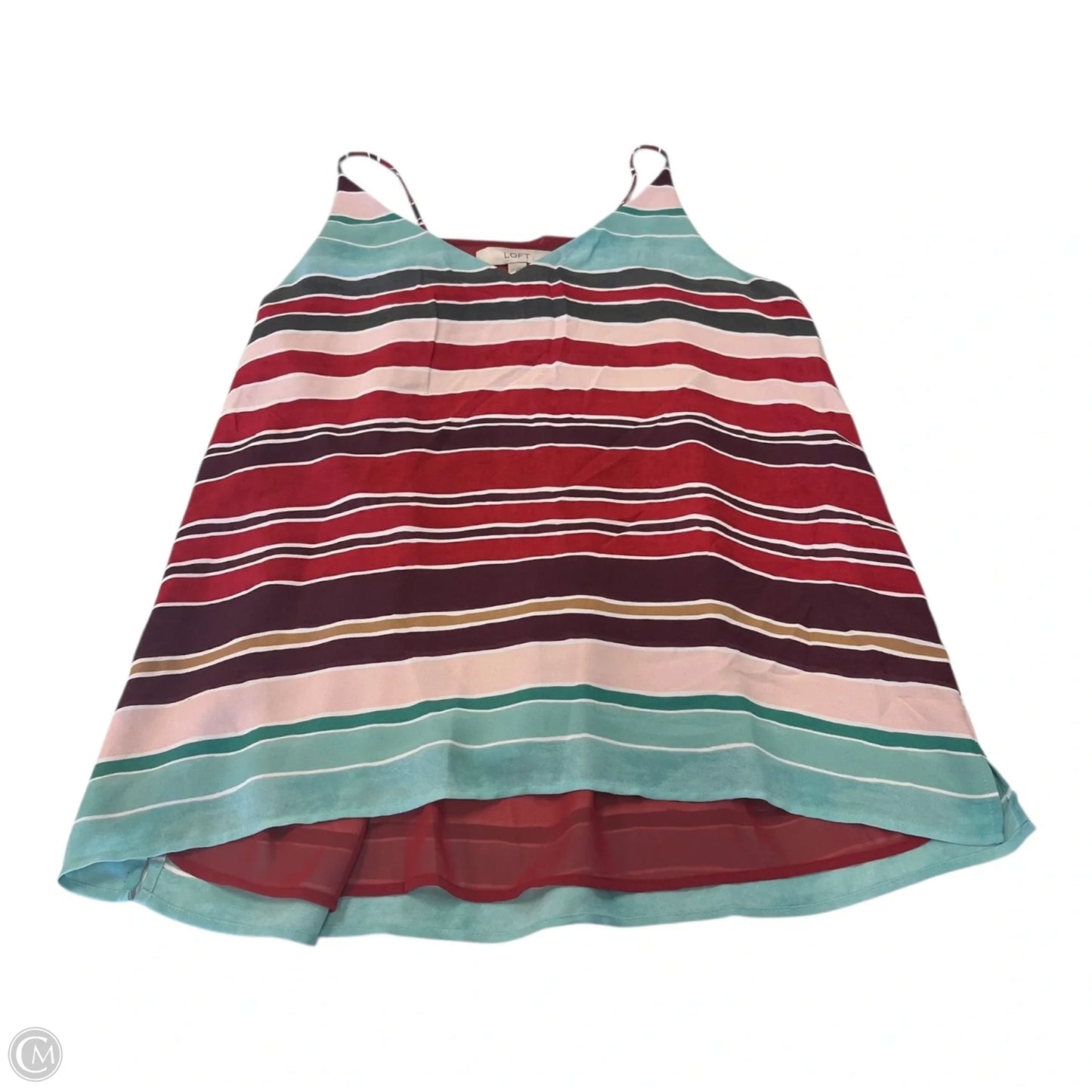 Top Sleeveless By Loft In Striped Pattern, Size: Lp
