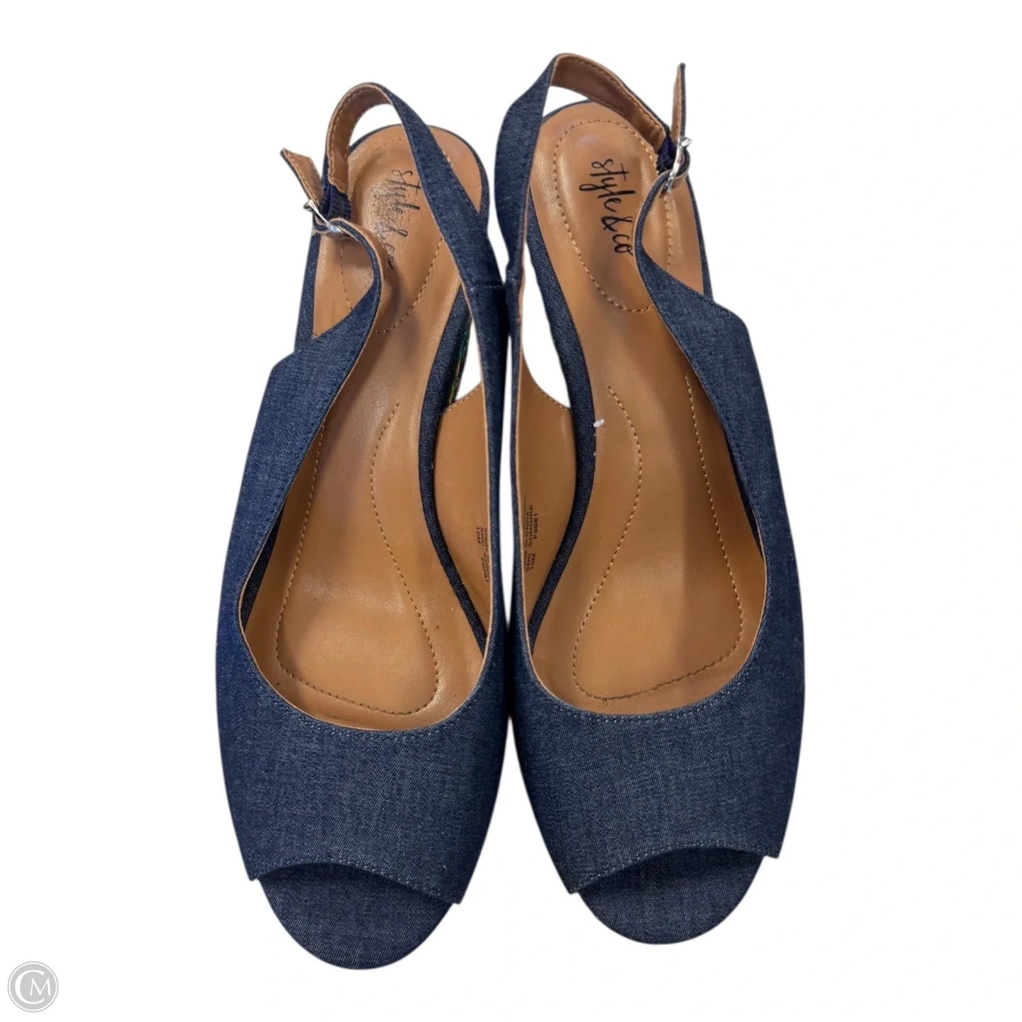 Shoes Heels Wedge By Style And Company In Navy, Size: 10