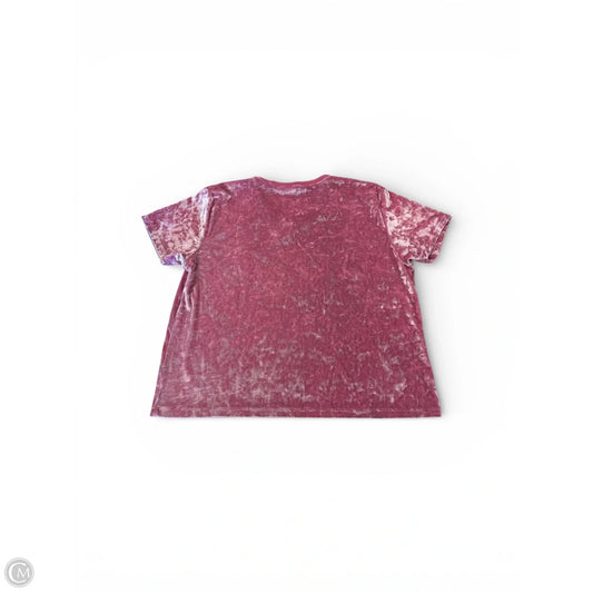 Top Short Sleeve By Pink In Pink, Size: L