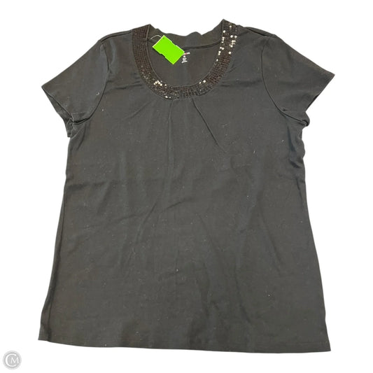 Top Short Sleeve By Style And Company In Black, Size: Xl