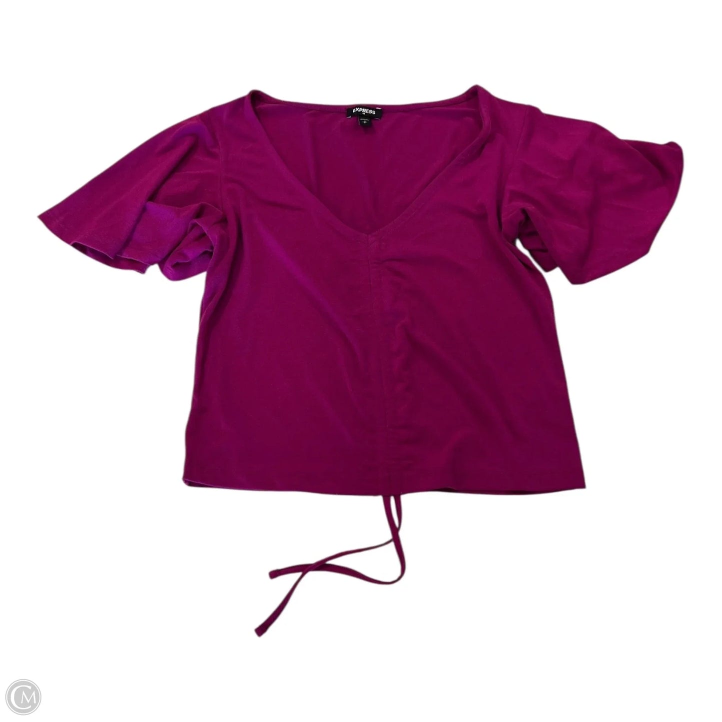 Top Short Sleeve By Express In Pink, Size: S