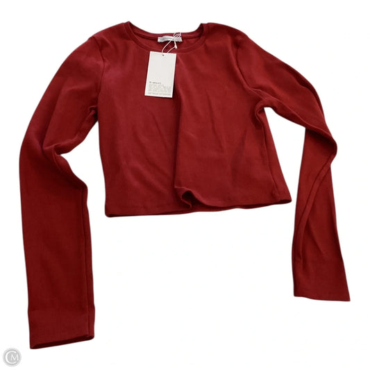 Top Long Sleeve By Zara In Red, Size: L