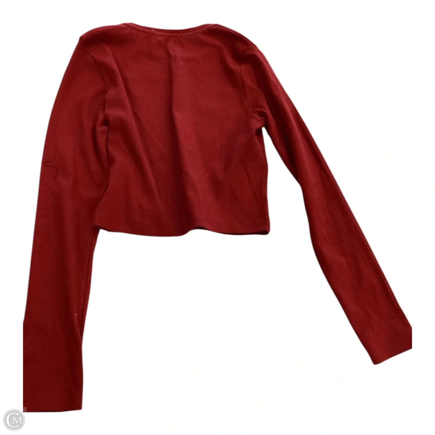 Top Long Sleeve By Zara In Red, Size: L