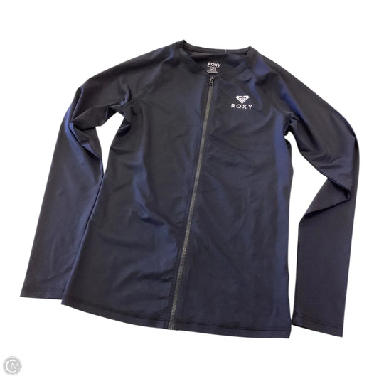 Athletic Top Long Sleeve Crewneck By Roxy In Black, Size: L