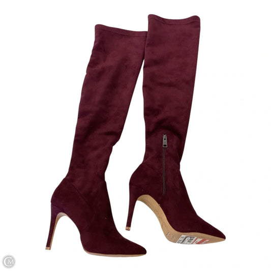 Boots Knee Heels By Joie In Purple, Size: 7