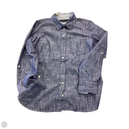 Top Long Sleeve By Tommy Hilfiger In Blue, Size: S