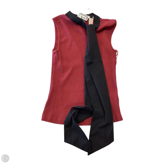Top Sleeveless By Anthropologie In Black & Red, Size: Xxs
