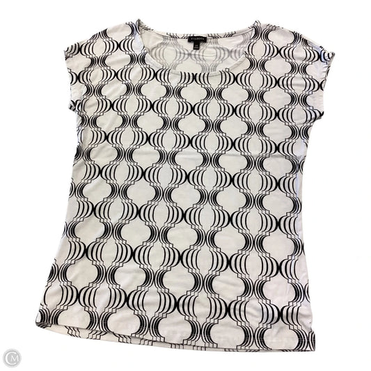 Top Short Sleeve By Talbots In Black & White, Size: Xs