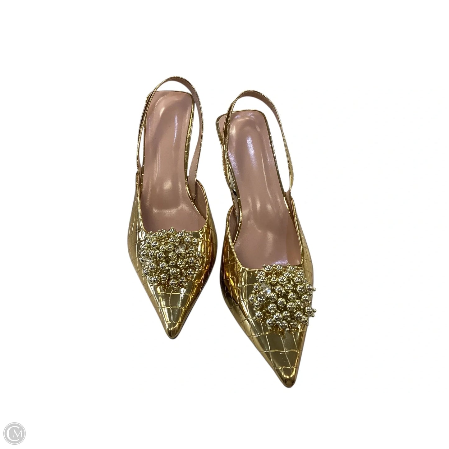Shoes Heels Block By Clothes Mentor In Gold, Size: 10