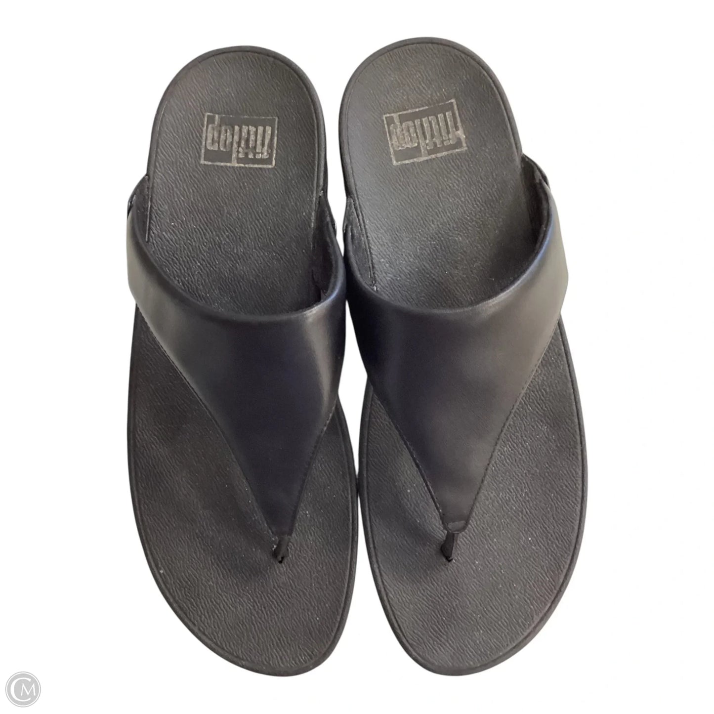 Sandals Heels Wedge By Fitflop In Black, Size: 10