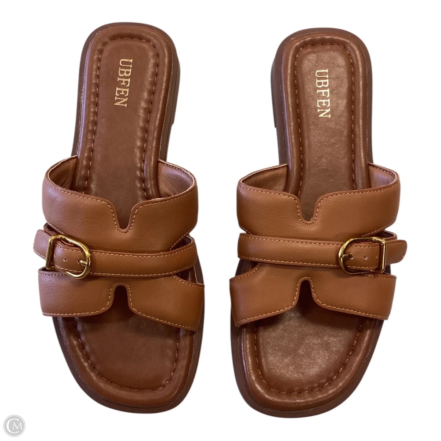 Sandals Flats By Clothes Mentor In Brown, Size: 8.5