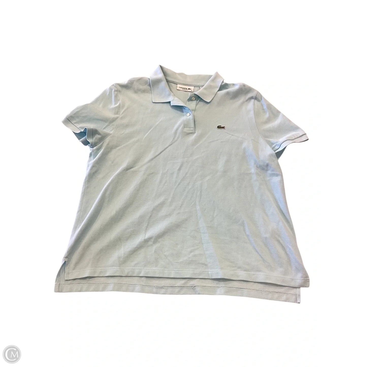 Top Short Sleeve By Lacoste In Blue, Size: Xl