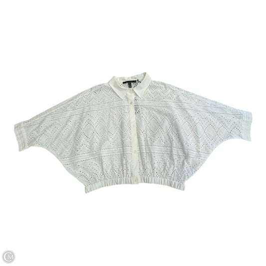 Top Short Sleeve By White House Black Market In White, Size: M
