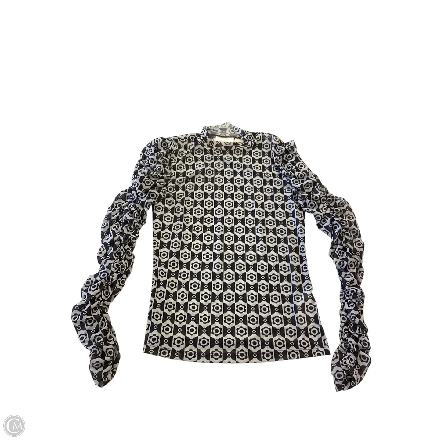 Top Long Sleeve By Maeve In Black & White, Size: M