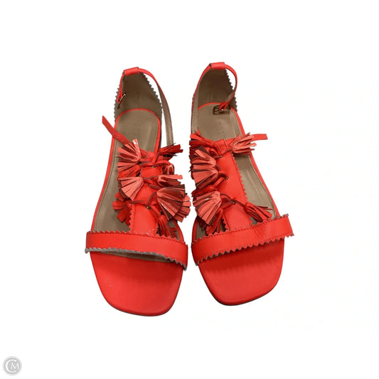 Sandals Flats By J. Crew In Coral, Size: 7