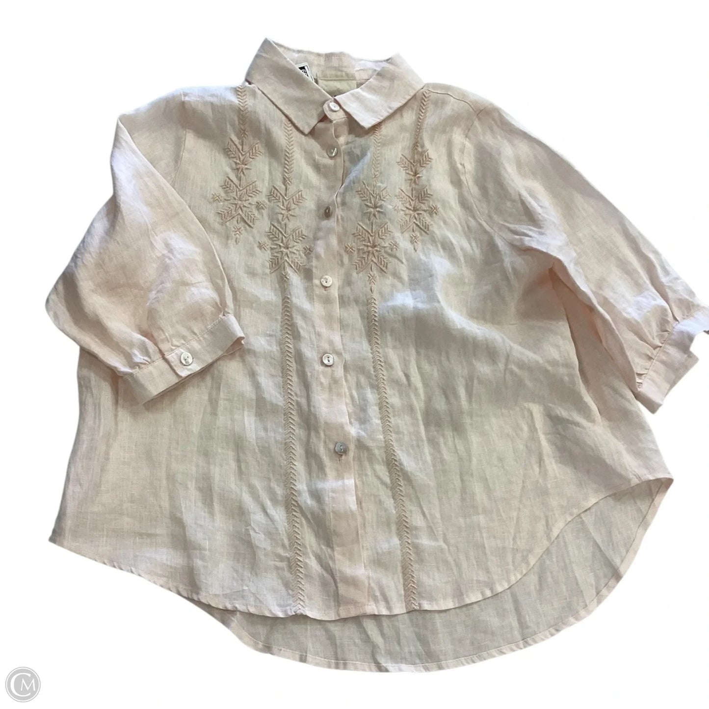 Top Short Sleeve By Atelier In Pink, Size: Osfm