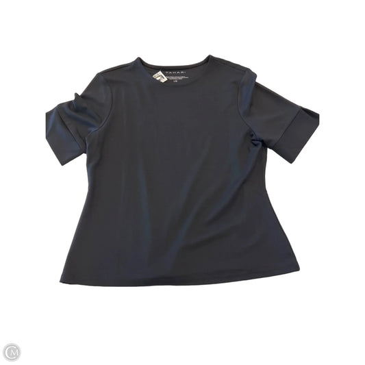 Top Short Sleeve Basic By Tahari In Black, Size: L