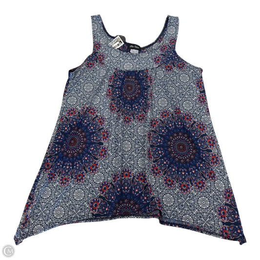 Top Sleeveless By Clothes Mentor In Blue & Red & White, Size: M