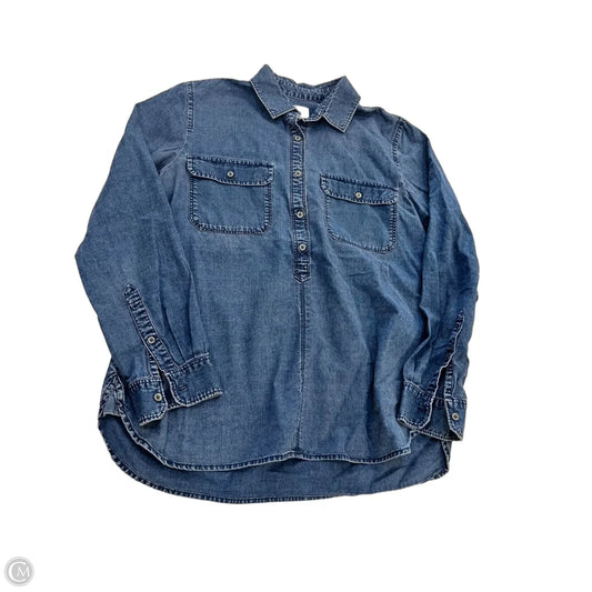 Top Long Sleeve By J. Crew In Blue, Size: S