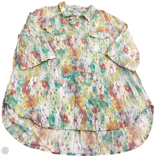 Top Long Sleeve By West Bound In Multi-colored, Size: 2x