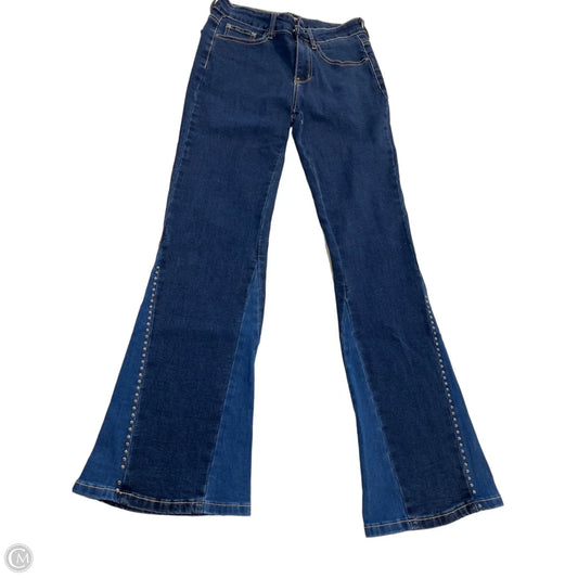 Jeans Flared By Bebe In Blue Denim, Size: 4