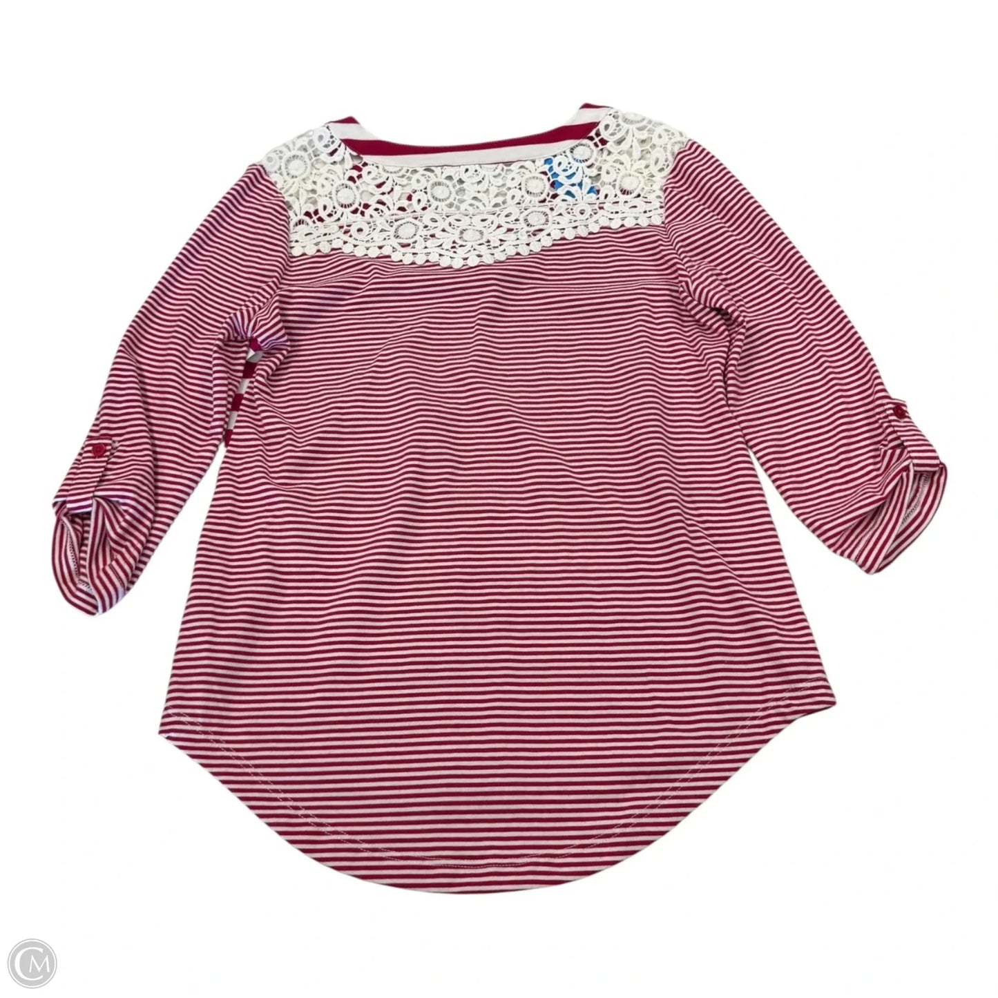 Top Sleeveless By Coral Bay In Red White, Size: Petite   Small