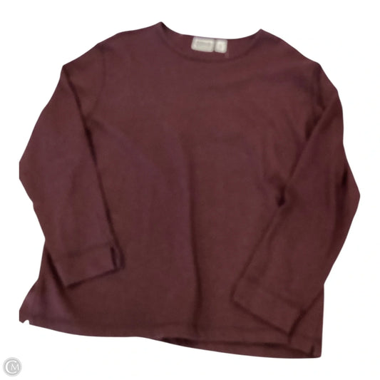 Top Long Sleeve By Chicos In Burgundy, Size: 3-XL