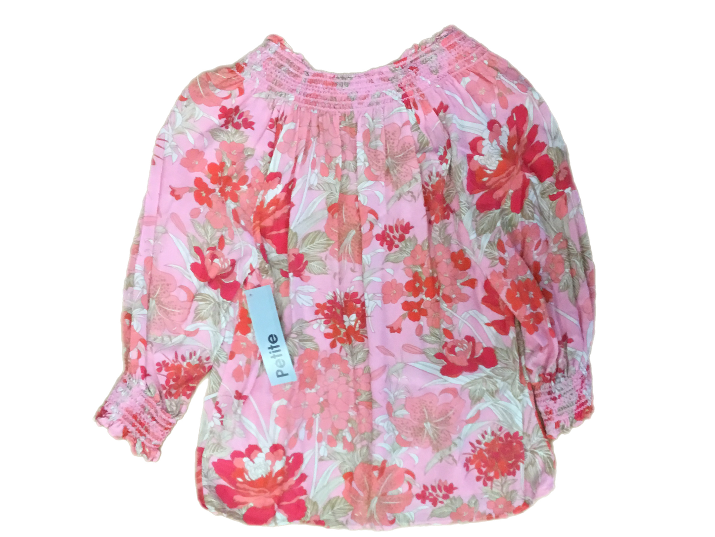 Top 3/4 Sleeve By Talbots In Floral Print, Size: Petite   S