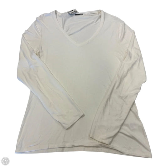 Top Long Sleeve By Tahari In Cream, Size: Xl