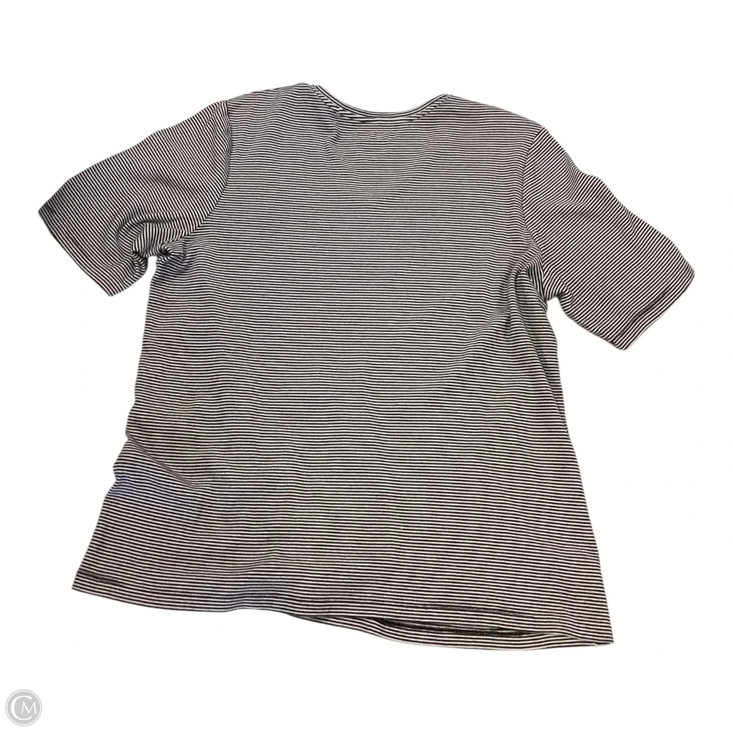 Top Short Sleeve By Chicos In Striped Pattern, Size: Xl